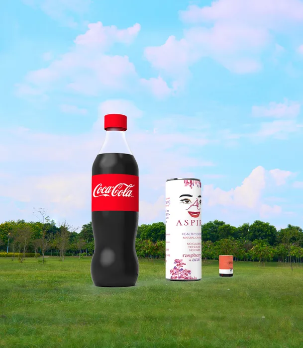 Botella inflable gigante