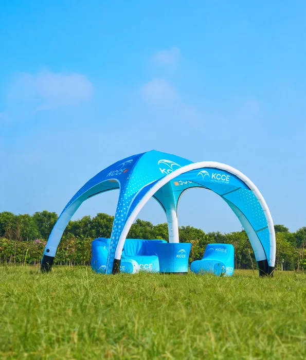 Carpa inflable X-Tent con marca