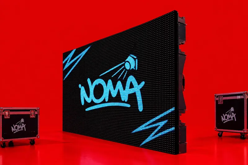 Alquiler de pantalla LED para eventos con logo NOMA